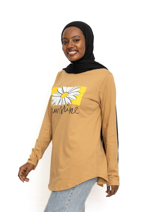 Biscuit Printed Long - Sleeve Design 12 - Khotwh